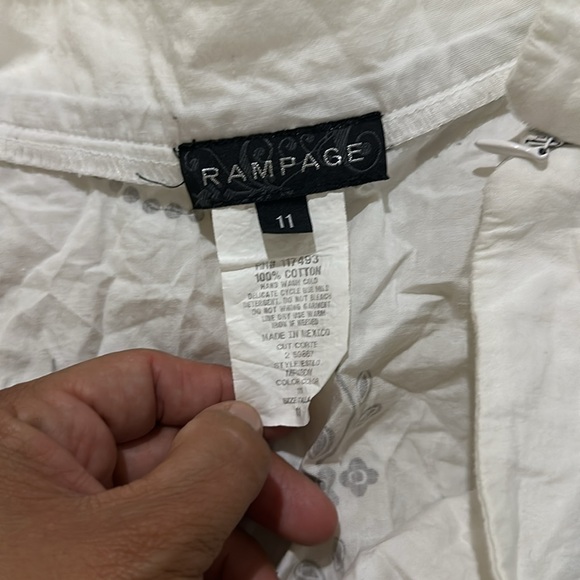 Rampage white brown floral skirt size 11 - Picture 3 of 4